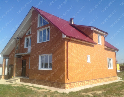Утепление дома из блоков термопанелями 